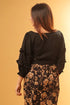 Black An Gold Print Skirt With Top